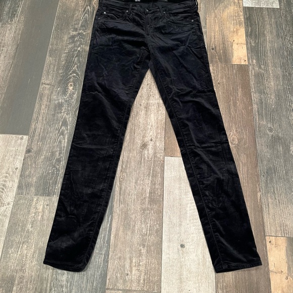 Ag Adriano Goldschmied Denim - AG Adriano Goldschmied The Legging Super Skinny Fit Black Velvet Size 29 Regular